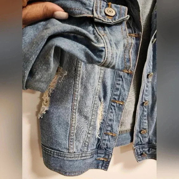 Distressed Denim Jacket - Picture 5 of 6